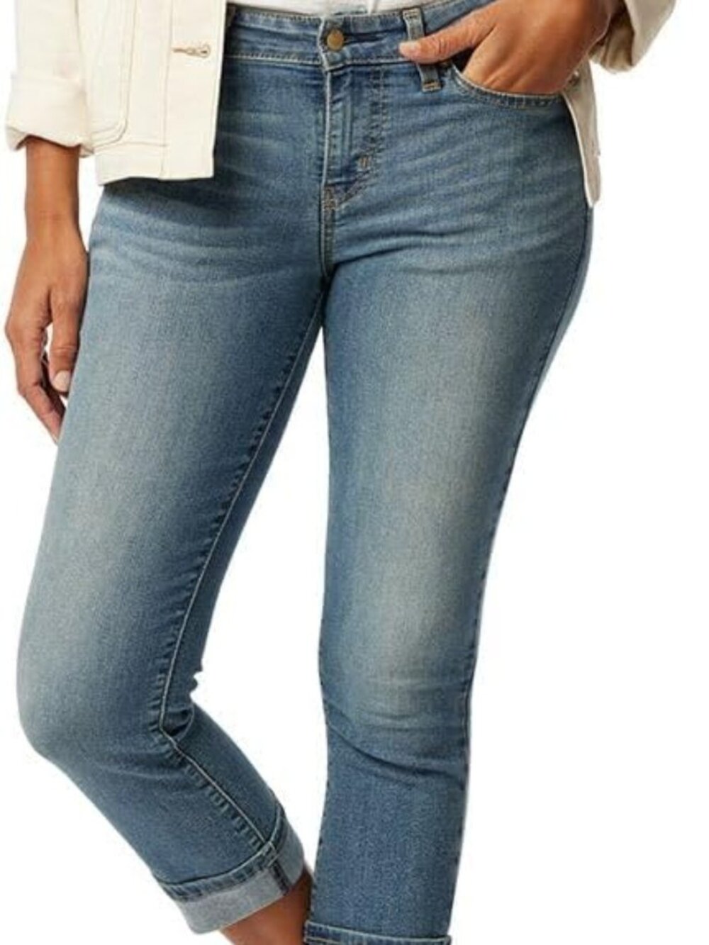 Levi Strauss Signature Women's Mid Rise Capri Jeans Sz Waist 27